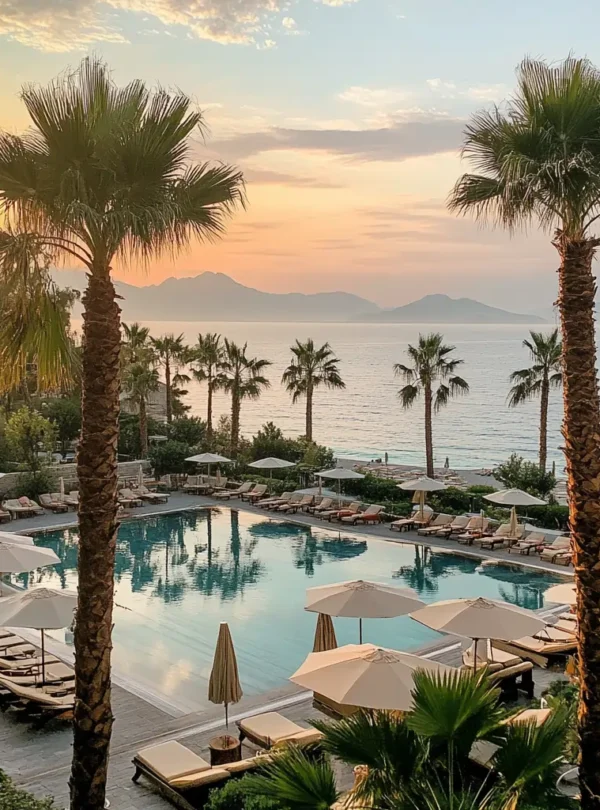 A tranquil spa resort in Turkey with serene beach views